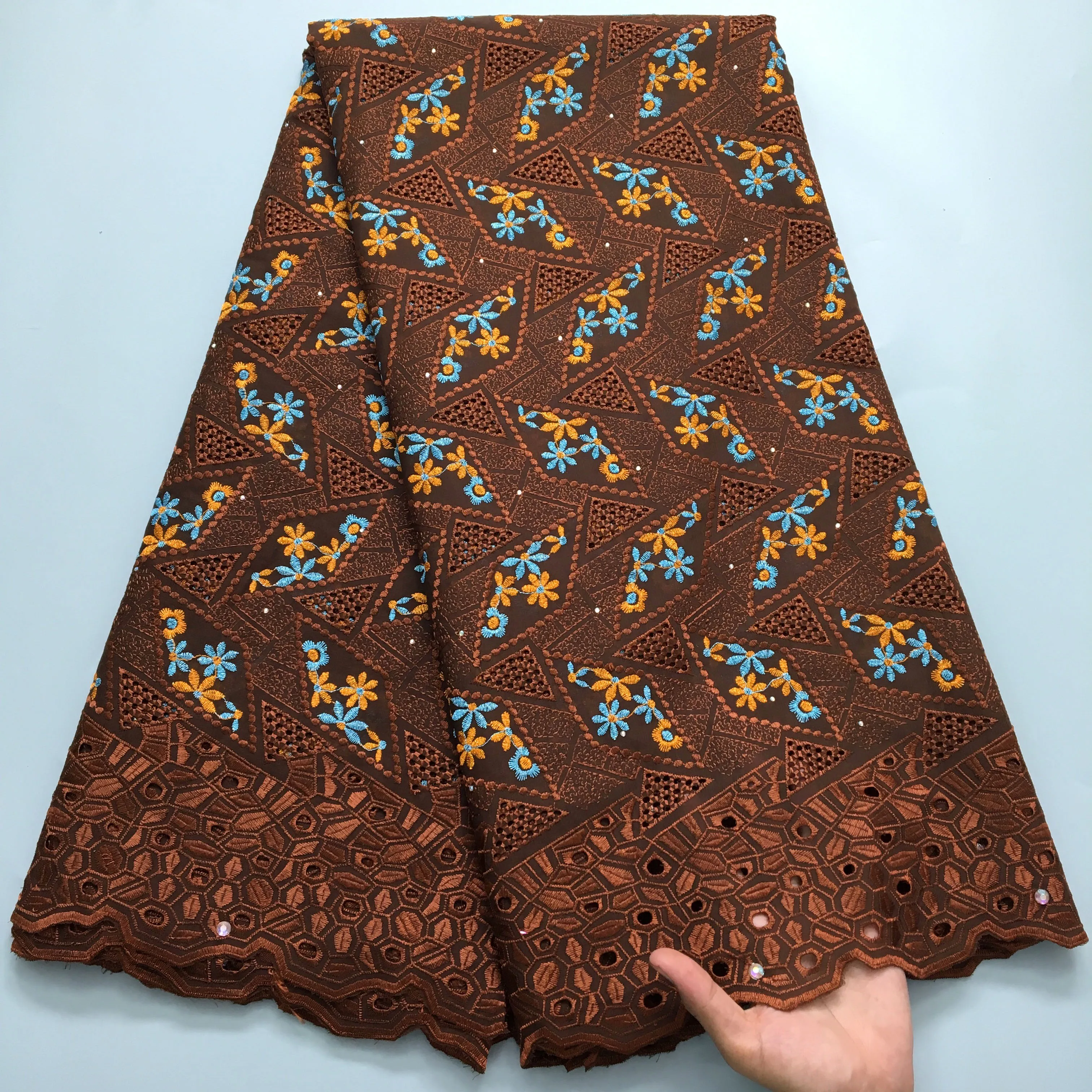 Кружевная африканская кружевная ткань SJD новинка 2024 нигерийская хлопковая