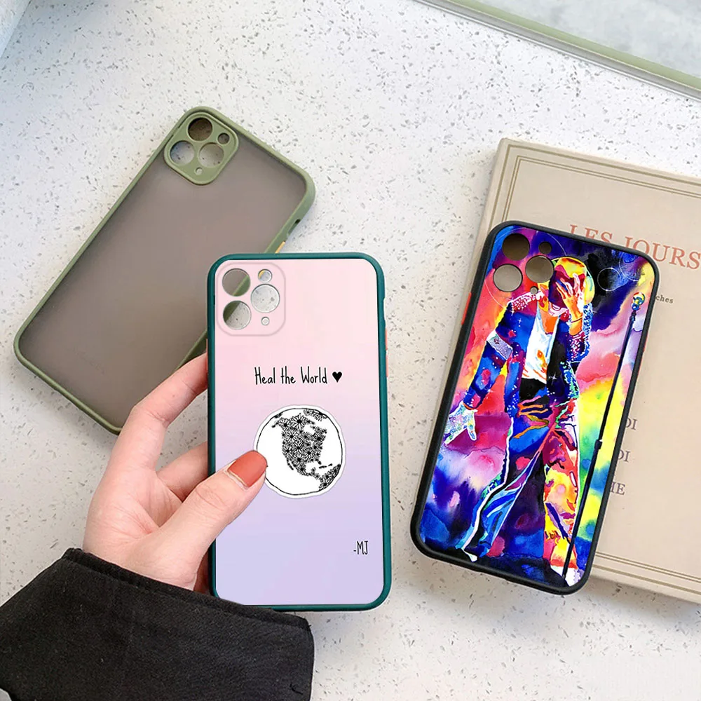 Чехол для телефона iPhone 14 13 12 Mini 11 15 Pro XS Max X XR SE 7 8 6S 6 Plus MJ Майкл Джексон Прозрачный