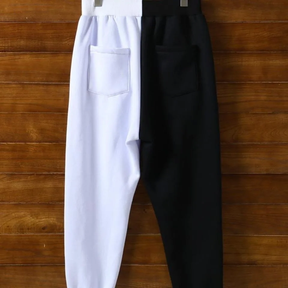 Брюки-султанки мужские демисезонные уличная одежда шаровары Черного и белого