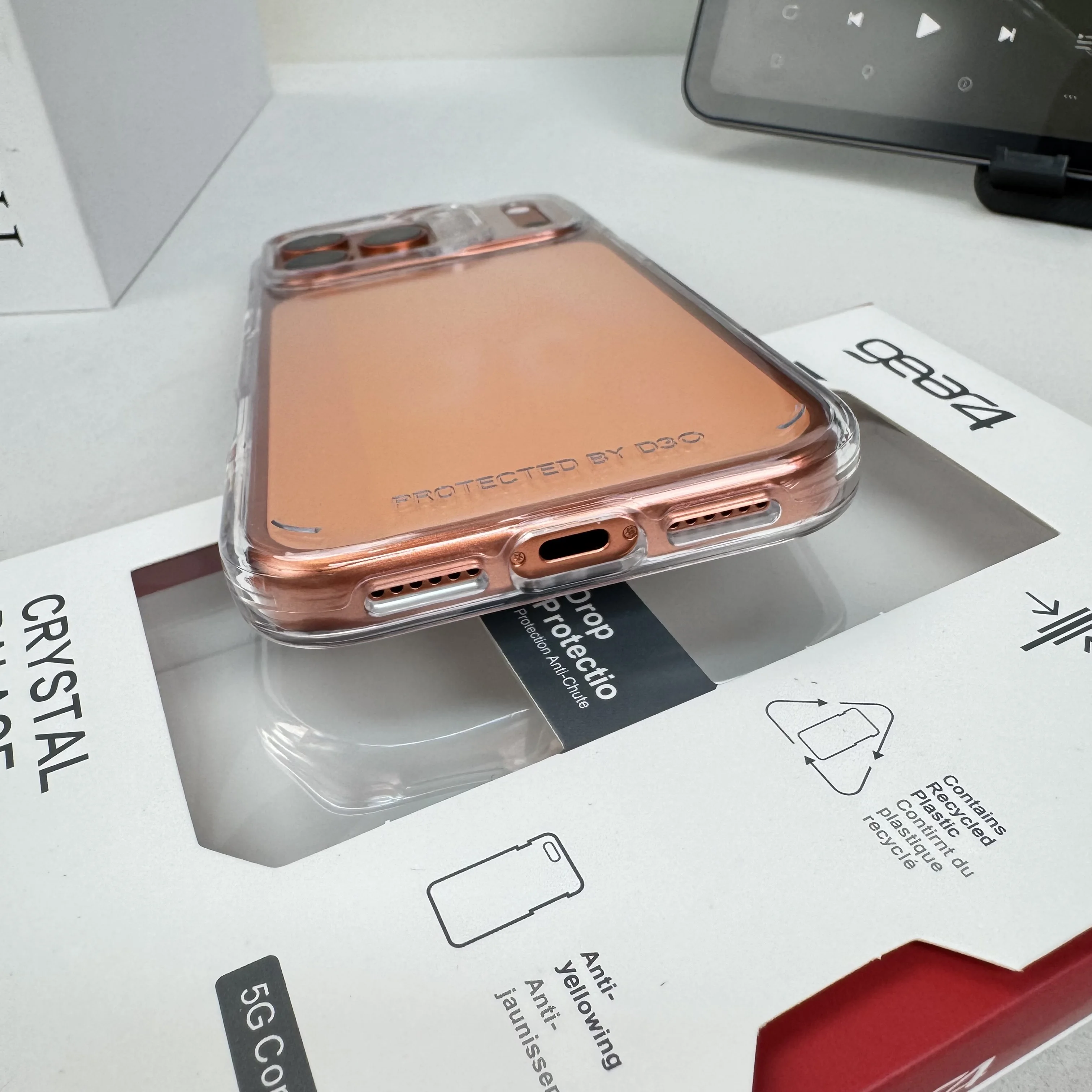 Официальный чехол Gear4 Clear Otter Armor Box для iPhone 17 Pro Max, Air 16, 15, 14 Plus, 13, 12, противоударный, D30, полная защита (art.: 3920dc928bd3c) - 3920dc928bd3c