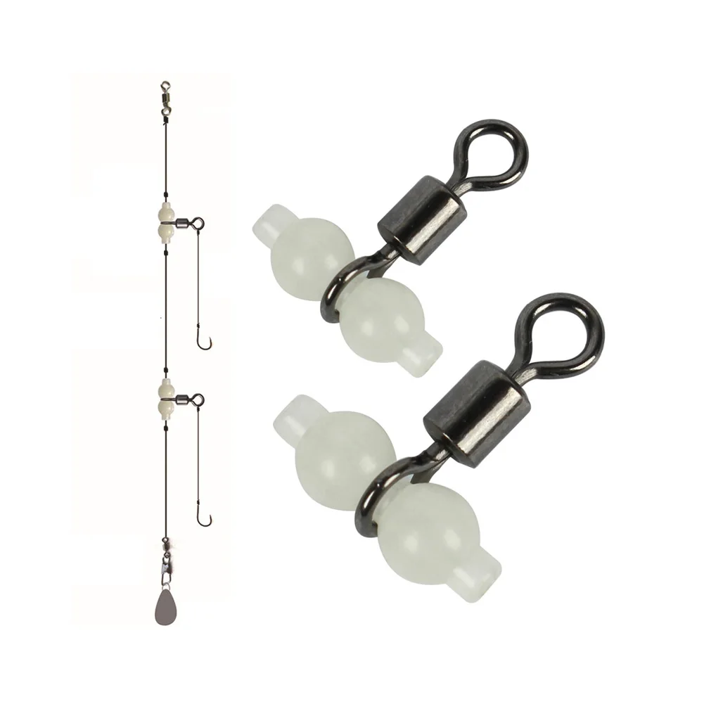 

10Pcs/Lot Luminous Fishing Swivels Connector 3 Way Rolling Swivels Connector Fishing Hook Tackle Freshwater & Sea Fishing