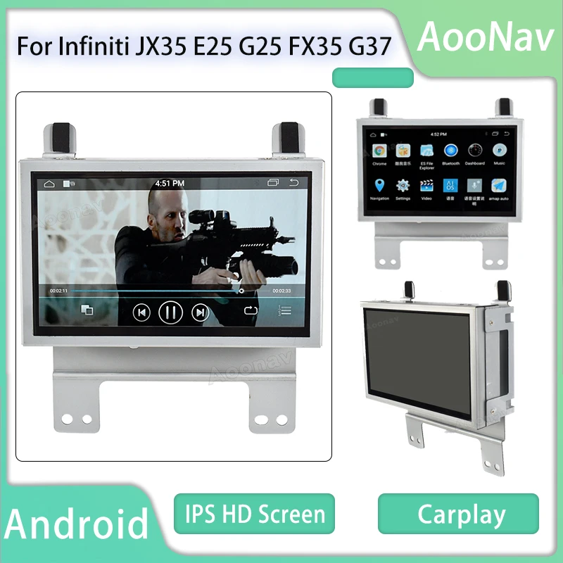 

Car Radio With Screen For Infiniti JX35 E25 G25 FX35 G37 Automotive multimedia GPS Navigation Radio head unit