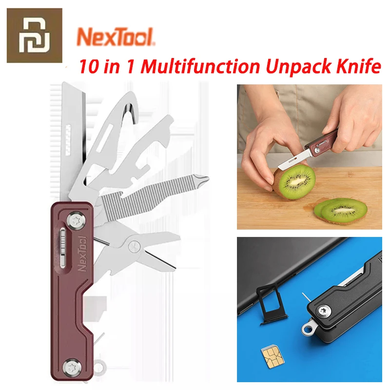 Многофункциональный разборный нож Nextool youpin 10 в 1 ножницы отвертка складной