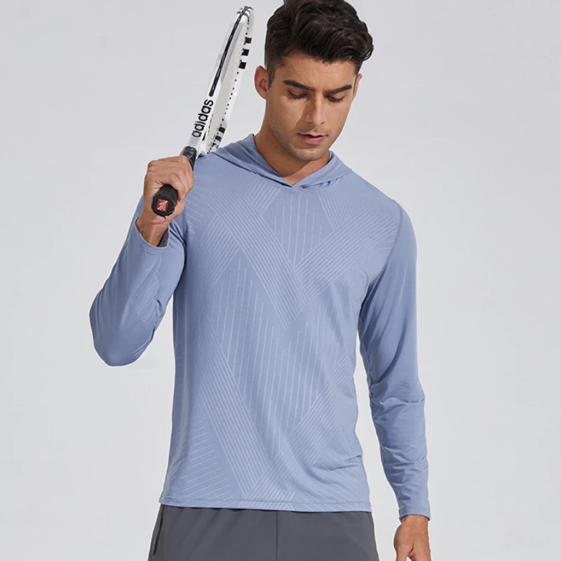 Training Sports Hoodie Outdoor Fitness Leisure Running Long Sleeve T-Shirt Sportswear Fast Drying Sweat Absorbing Training Shirt