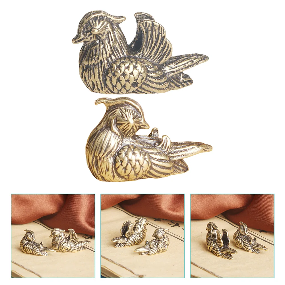 

Duck Mandarin Figurine Statue Sculpture Bird Animal Birds Husband Anniversary Happy Brass Wedding Couple Love Figurines Chinese