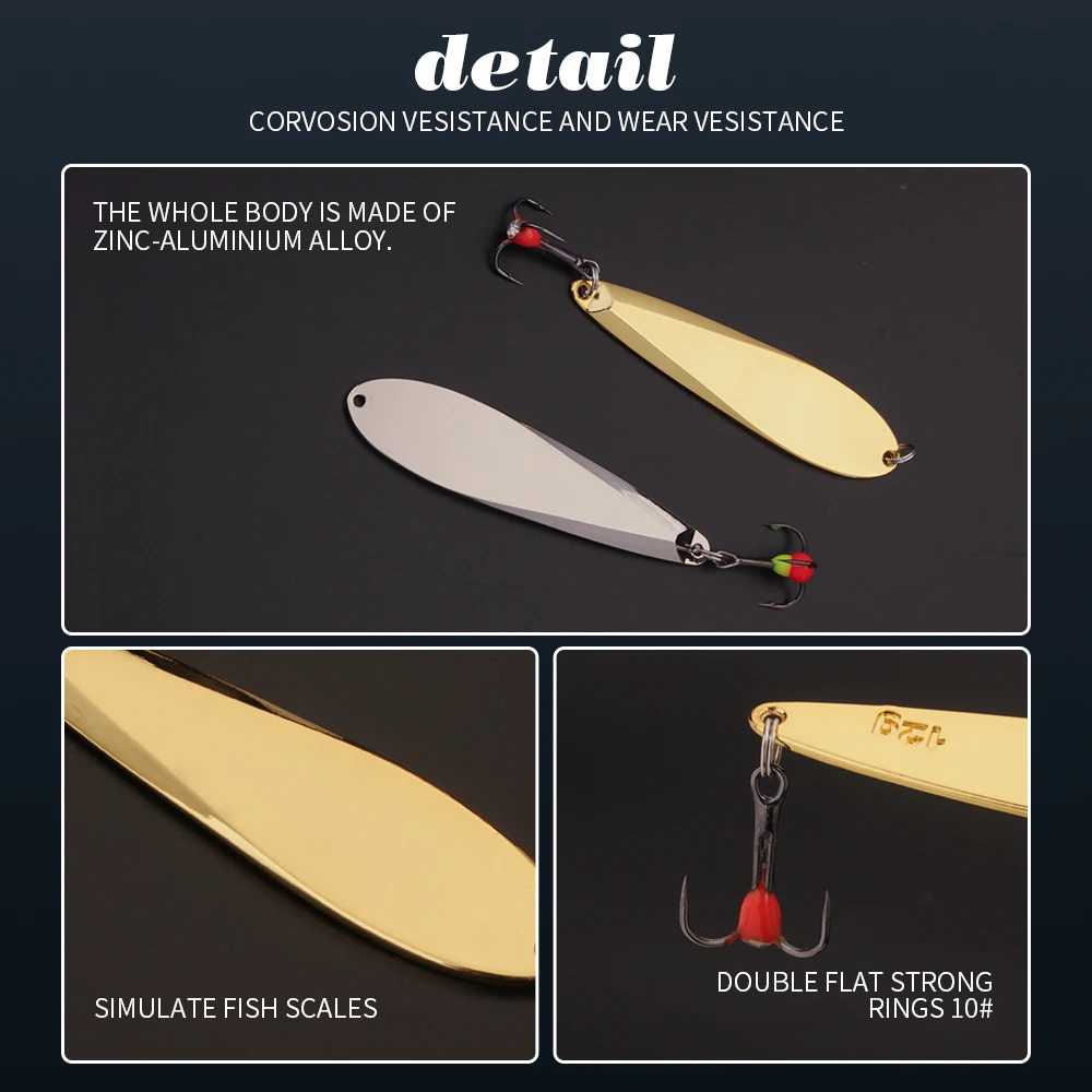 Приманка для подледной рыбалки FTK Золотой/Серебряный цвет 12 г 73 мм 1 шт. тройной