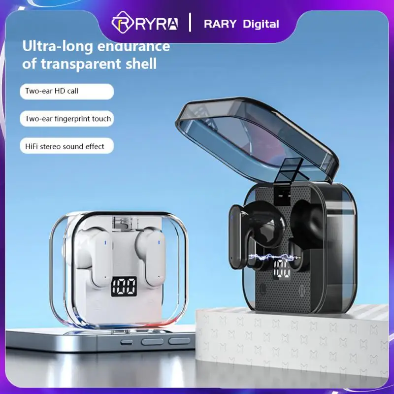 

RYRA TWS Bluetooth Earphone Waterproof Sports Noise Reduction Wireless Headphones Half-In-Ear Earbuds Headset Mic For Smartphone