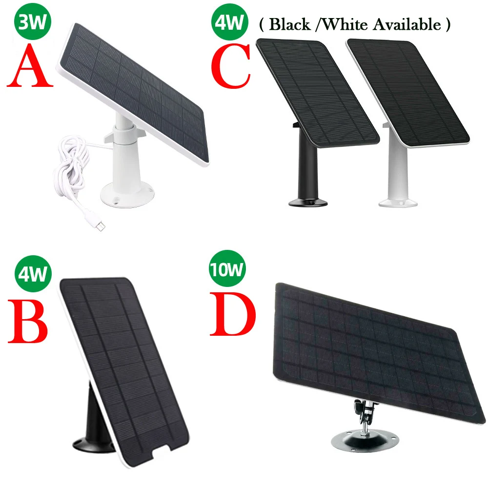 

Hot 3W/4W/10W Solar Panel for Security Camera 3m Charging Cable with Micro USB Output for CCTV IP Camera Cam Outdoors Monitor