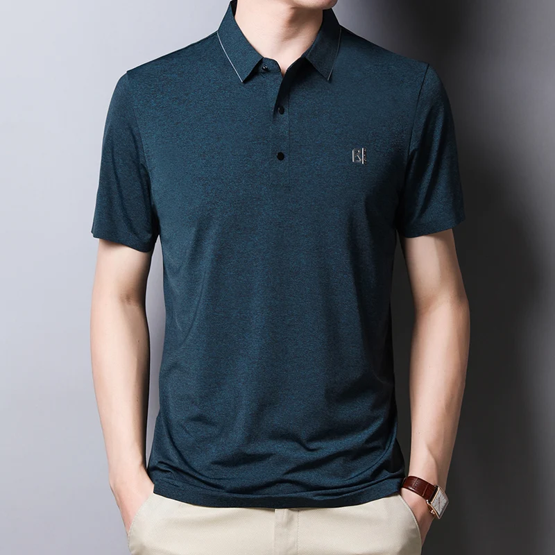 

Luxury High-quality 2022 Designer Summer Tshirts for Pure Color Polo Lapel Logo Soft Men Clothing Classic Short Sleeve Top New