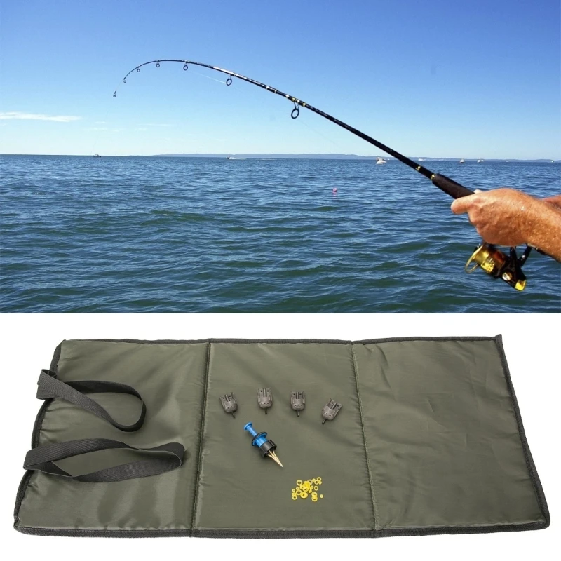 

Fishing Unhooking Mat with Pellet Banders Feeders Foldable Landing Mat Fish Gear Weigh Slings Mat Fishing Accessories 24BD