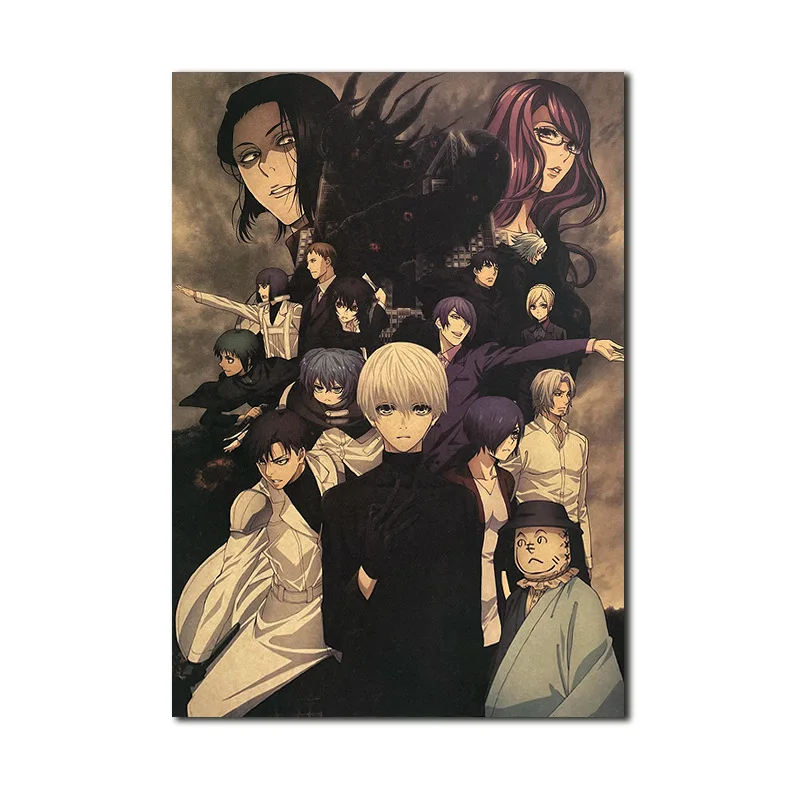 

Retro Kraft Paper Poster Classic Anime Picture Prints Wall Sticker Home Decor Room Bar Art Painting
