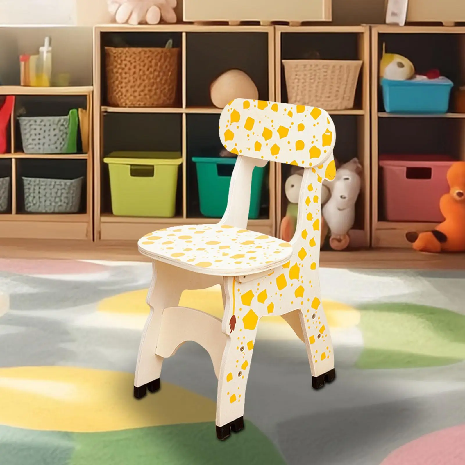 Детский стул с поддержкой спины портативный для игровой комнаты детского сада