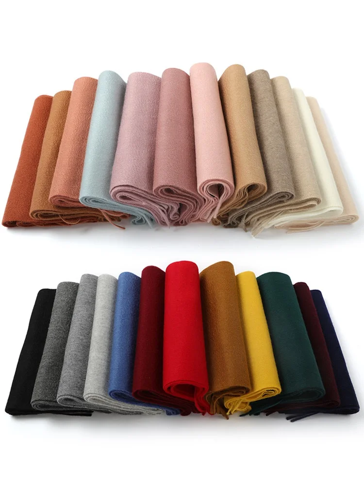 

100% Cashmere Scarf Women Luxury Warm Pashmina Foulard Men Autumn Winter Solid Thick Real Soft Long Cashmere Foulard Unisex