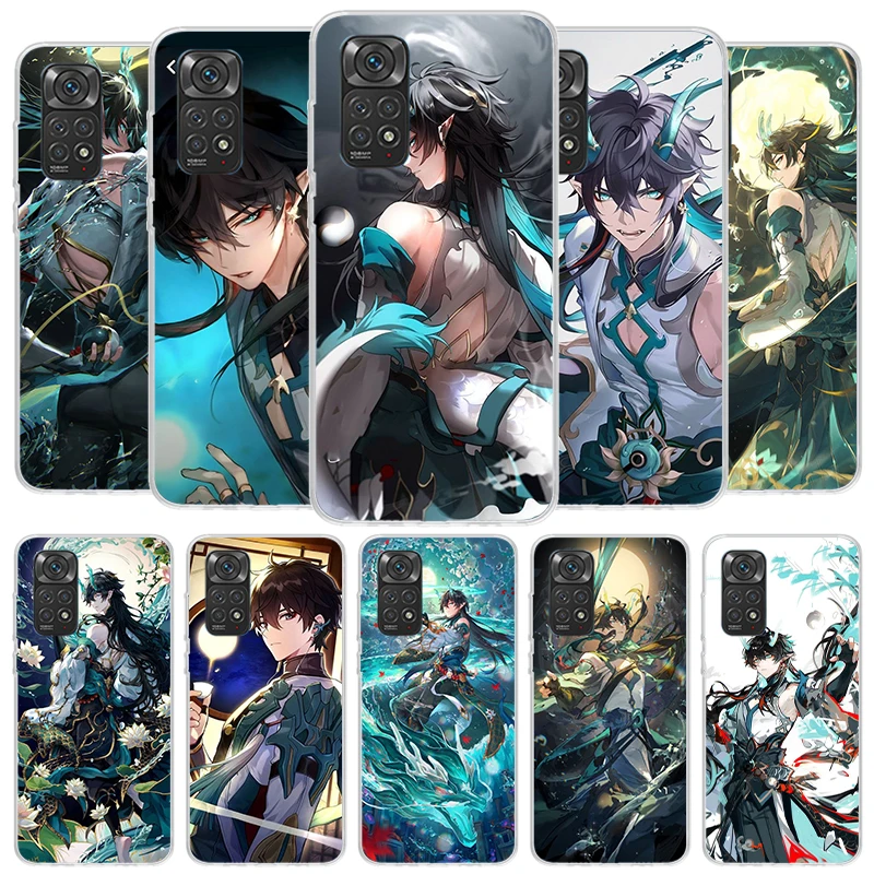 Чехол для телефона Honkai Star Rail Dan Heng мягкий чехол Xiaomi Redmi Note 13 12 11 10 Pro Plus 12S 11S 11T 11E 10S 9 9S