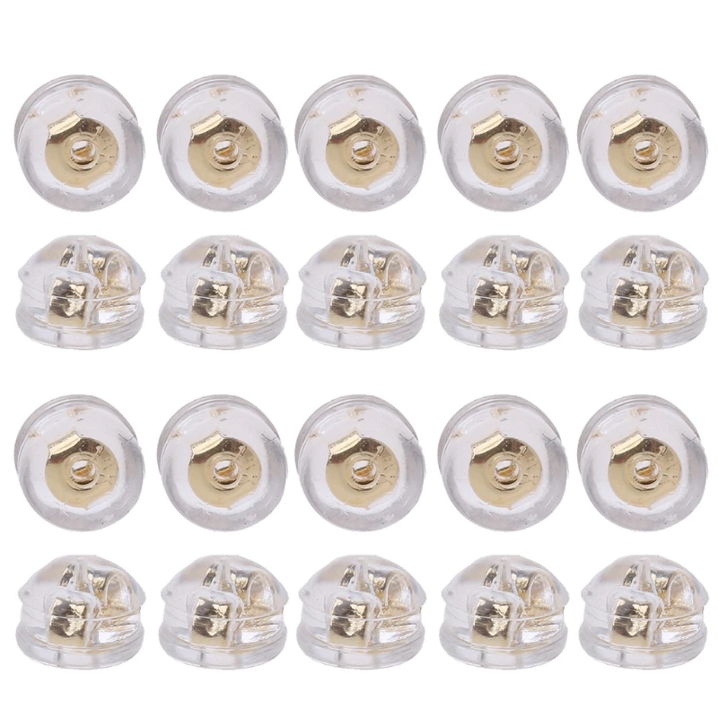 

Q0KE Silver Earring Backs Replacements for Posts Earring Backings Secure for Studs Hypoallergenic Safety Locking Ear Locks
