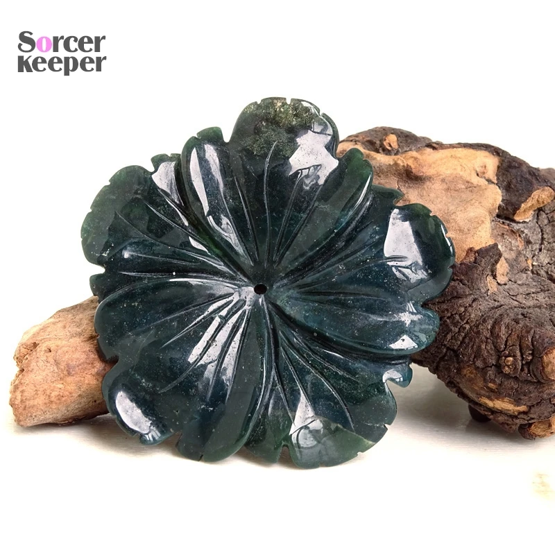 Подвески из натурального индийского агата с драгоценными камнями ручной работы