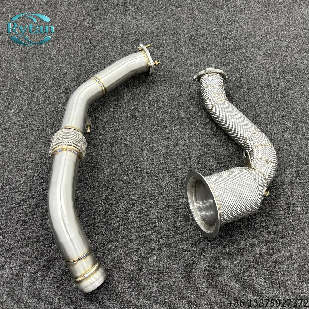 Фото Выхлопная система Rytan из нержавеющей стали 304 с прямыми трубами Valvetronic, даунпайпом и передней трубой для 971 3.0T №1