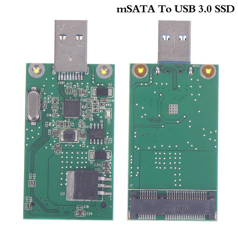 

MSATA к USB 3,0 HDD адаптер карты MSATA SSD внешняя твердотельная плата адаптера для интерфейса mSATA 3 см x 5 см