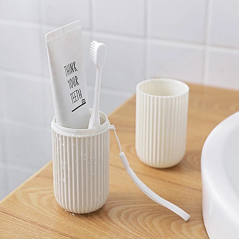

Travel Practical Toothbrush Cup Portable Bathroom Toothpaste Holder Storage Case Box Environmentally Friendly Travel Rinse Cup