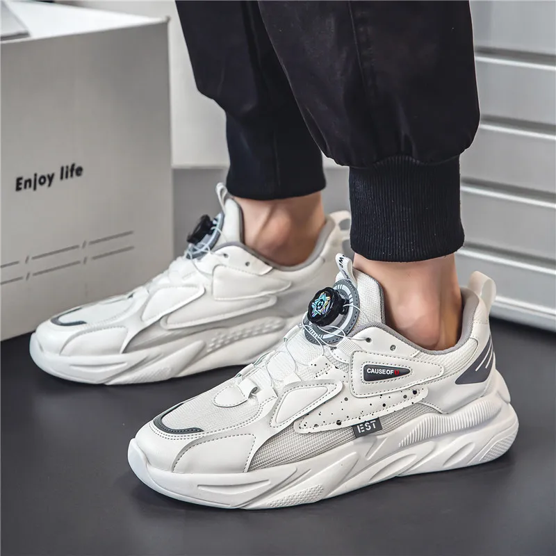 

Fujeak Spring Sports Casual Shoes New Fashion Men's Shoes Comfortable Breathable Mesh Outdoor Running Shoes Non-slip Sneakers
