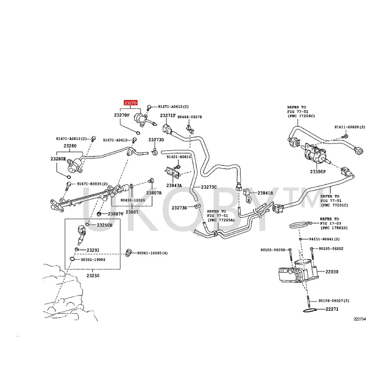 2327075010 2327075050 Для yo ta Ru nn er сборка демпфера пульсации давления топлива