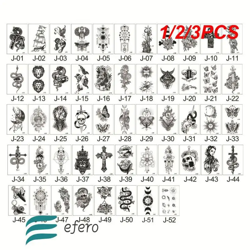 Переводные черно-белые эскизные тату-наклейки для девушек цветочный узор