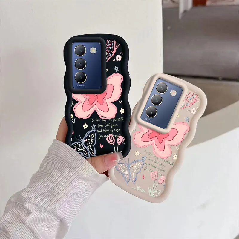 Фото Милый бабочка для vivo V40 SE с противоударным гибким модным чехлом идеально подходит для vivo V Y T 3 51 33 28 30 53 S Lite (ME) SE №4