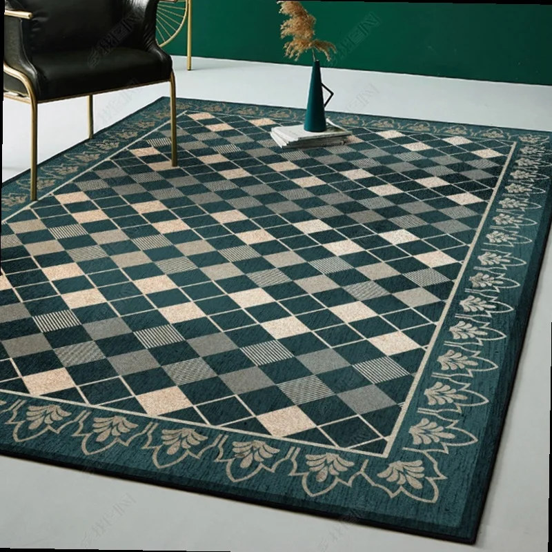 

New European Retro Living Room Sofa Carpet Home Decoration Large Area Carpets Floor Bedside Bedroom Mat Velvet Crystal Rug Home