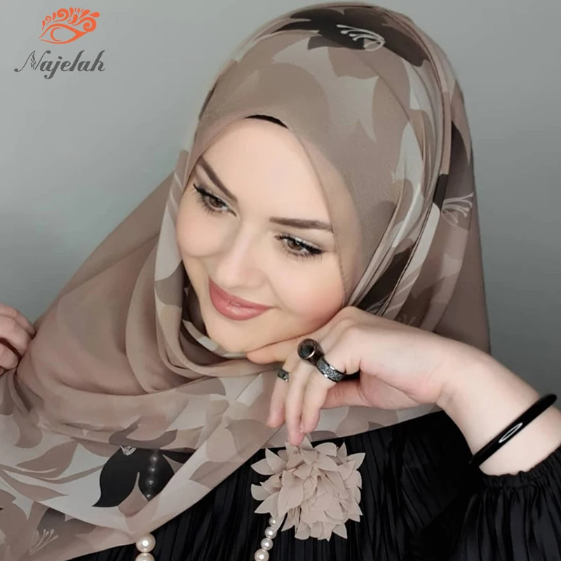 

Islamic Chiffon Long Hijab Abaya Hijabs For Woman Abayas Jersey Turban Scarf Muslim Dress Women Turbans Instant Head Wrap shawl