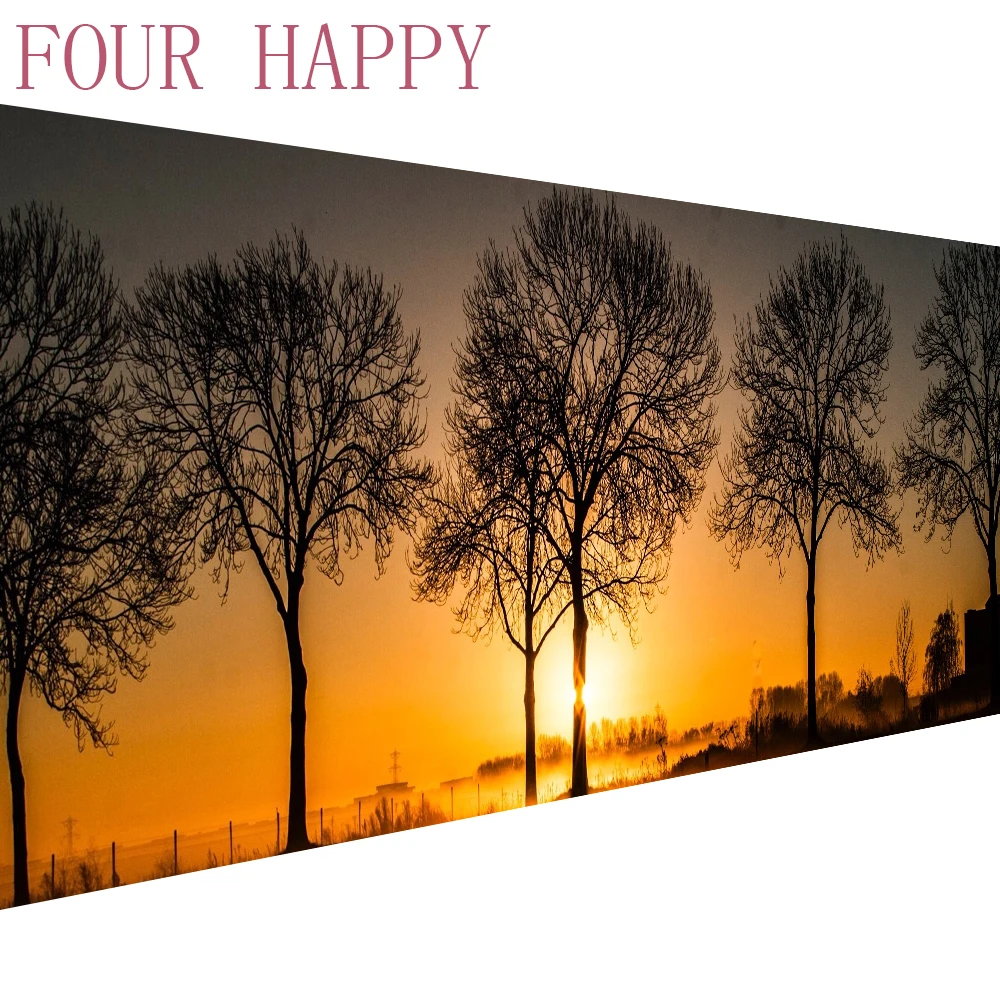 

DIY Large Diamond Painting, 5D, Cross Stitch, Wall Art, Setting Sun, Full Round Drill, Embroidery for Home Decor, Landscape