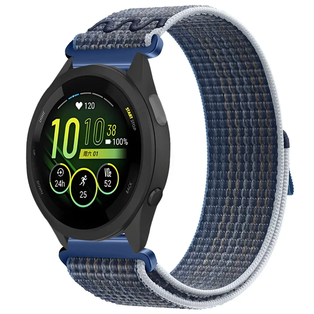 Фото Нейлоновый тканевый ремешок 20 мм 22 мм для Garmin Forerunner 965 265 165 55 255 955, спортивный браслет, браслет Garmin Active 5/Vivoactive 5, ремень №4