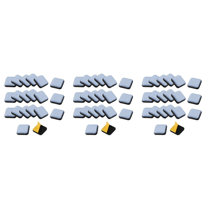 

60 PCS Furniture Gliders Slider 25 X 25 Mm PTFE Self Adhesive Furniture Moving Pads Square For Furniture Easy Movers