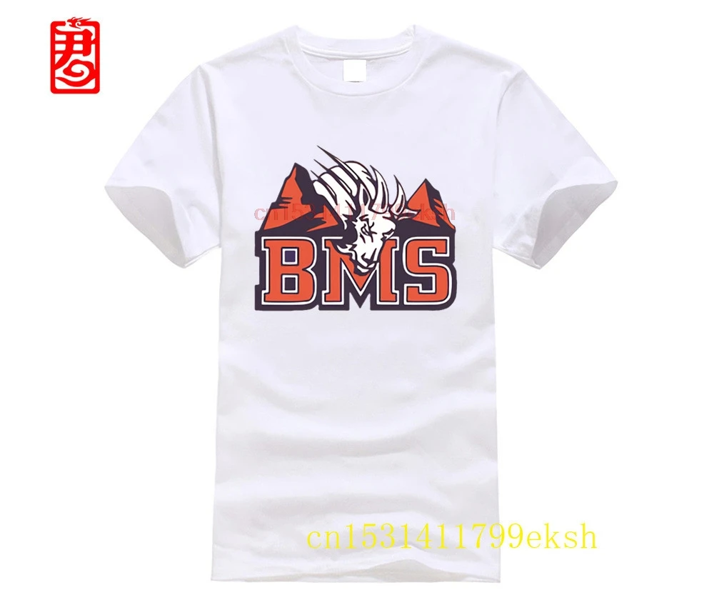 

Новая мужская футболка BMS с изображением синей горы государственных коз, дизайнерская футболка для мальчиков, футболки из 100% хлопка с индив...