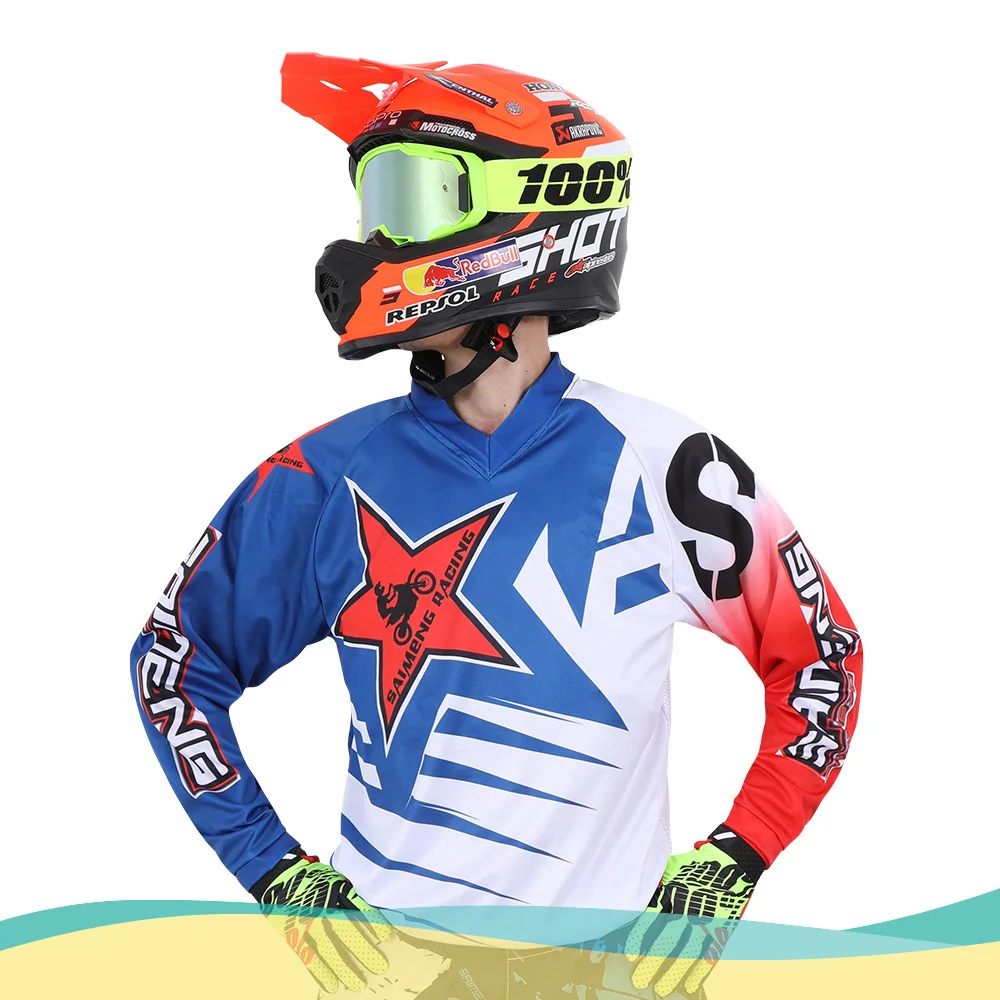 

motocross Jersey saimeng racing children child MX BMX Size 20 22 24 26 28 MOTO mountain children's kid Enduro boy girl Off-road