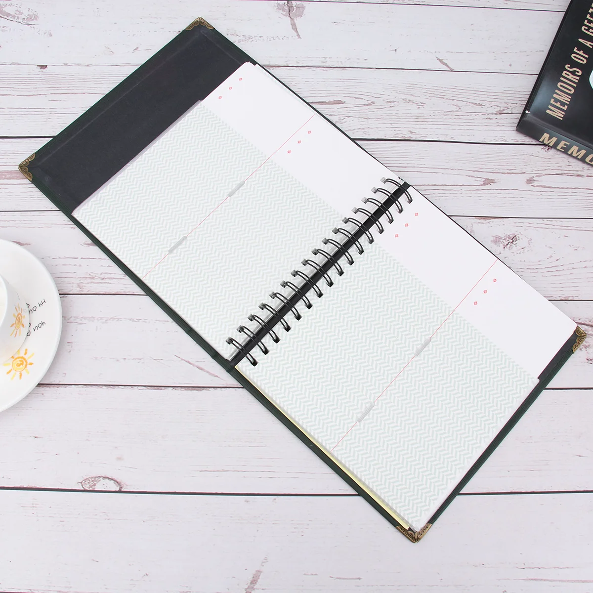 

Bill Book Paper Album Collect Book Paper Folders Photo Storage Notebook Receipt Memory Book ( Dark Green )