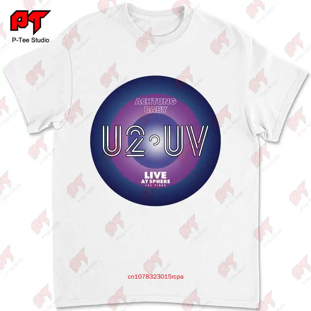 Rock Band U2 Tour 2023 футболка Achtung Baby Live At Сферический винтажный веер Джошуа дерево EZHW