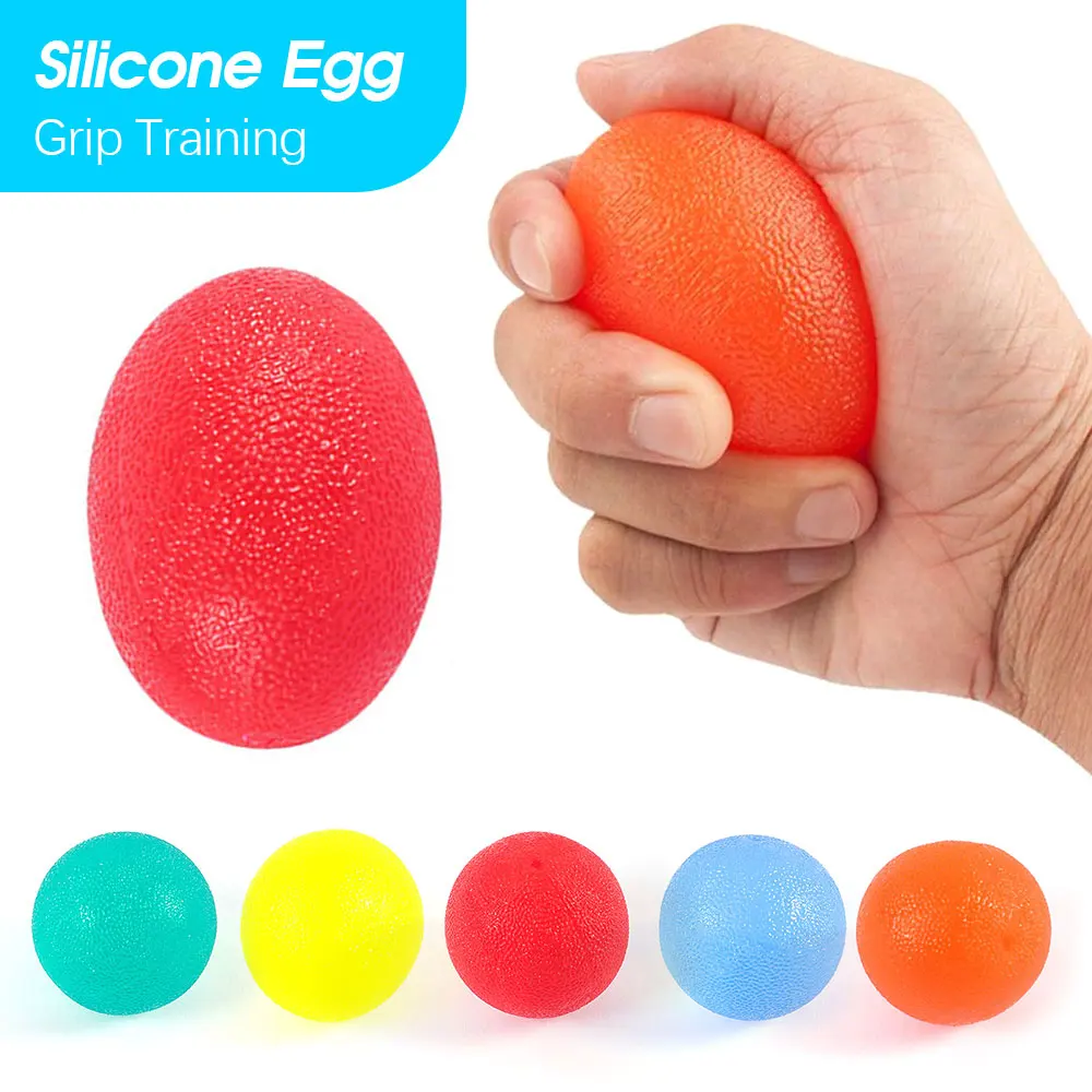 

Hand Strengthener Helping Recover Eveloping Hand Grip Silicone Egg Increase Muscles Flexible Strength Trainer Fitness Equipment