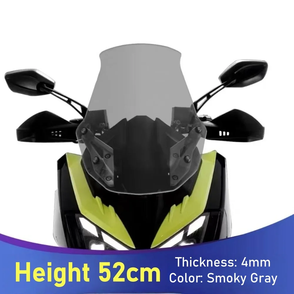 Ветровое стекло SYM Husky 300 ADV Tall Front Windshield, туристический аксессуар, утолщенная панель из поликарбоната, защита от ветра и брызг - Ветровое стекло для мотоцикла (art.: 3920da7806989) - 3920da7806989