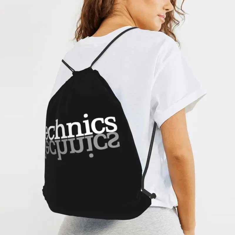 Technics Logo Dj 1200 проигрыватель музыки дома техно электронный хип-хоп рюкзак на шнурке