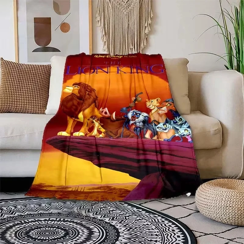 Мягкие одеяла с героями мультфильмов Король Лев Симба декоративные плюшевые