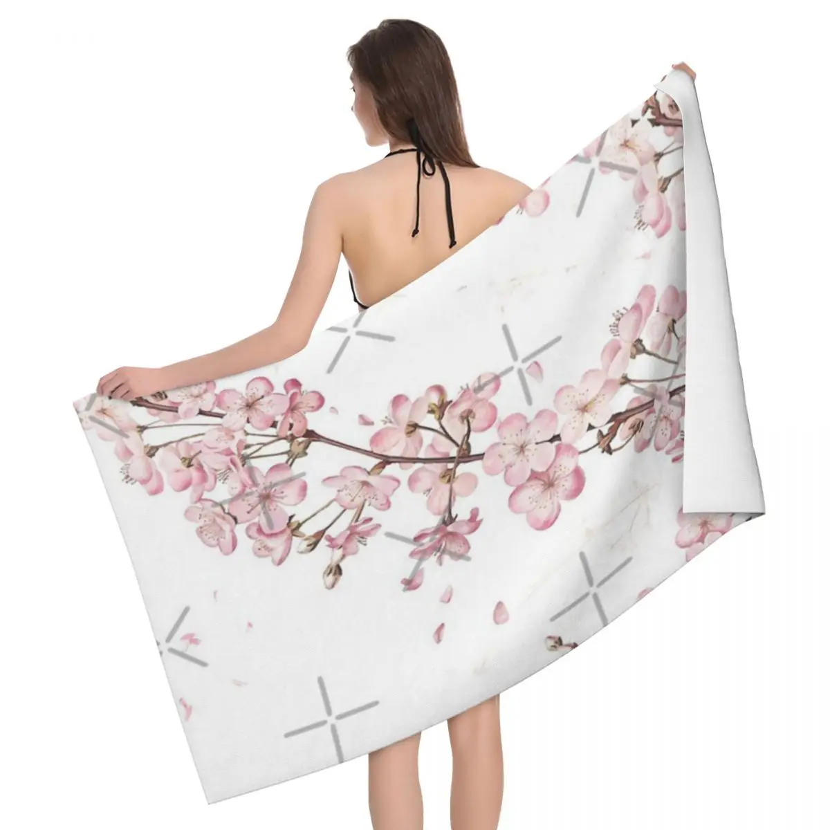 

Банное полотенце Sakura Cherry Blossom, 80x130 см, приятное для кожи, для путешествий, сувенирный подарок