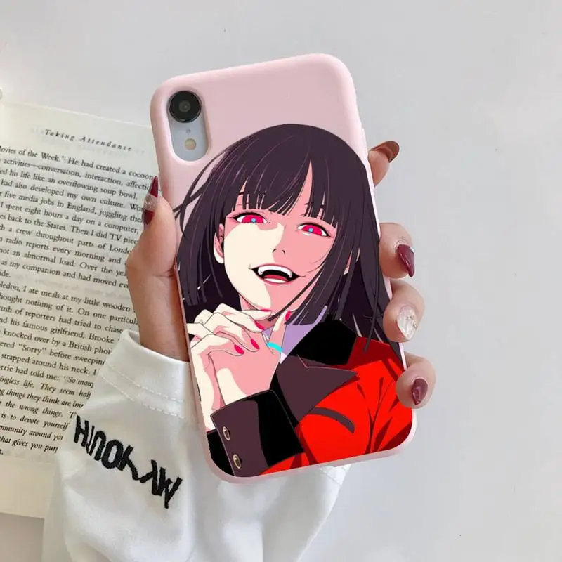 

Japanese Anime Kakegurui Jabami Yumeko Phone Case for iPhone 11 12 13 Mini Pro Xs Max 8 7 6 6S Plus X XR Solid Candy Color Case