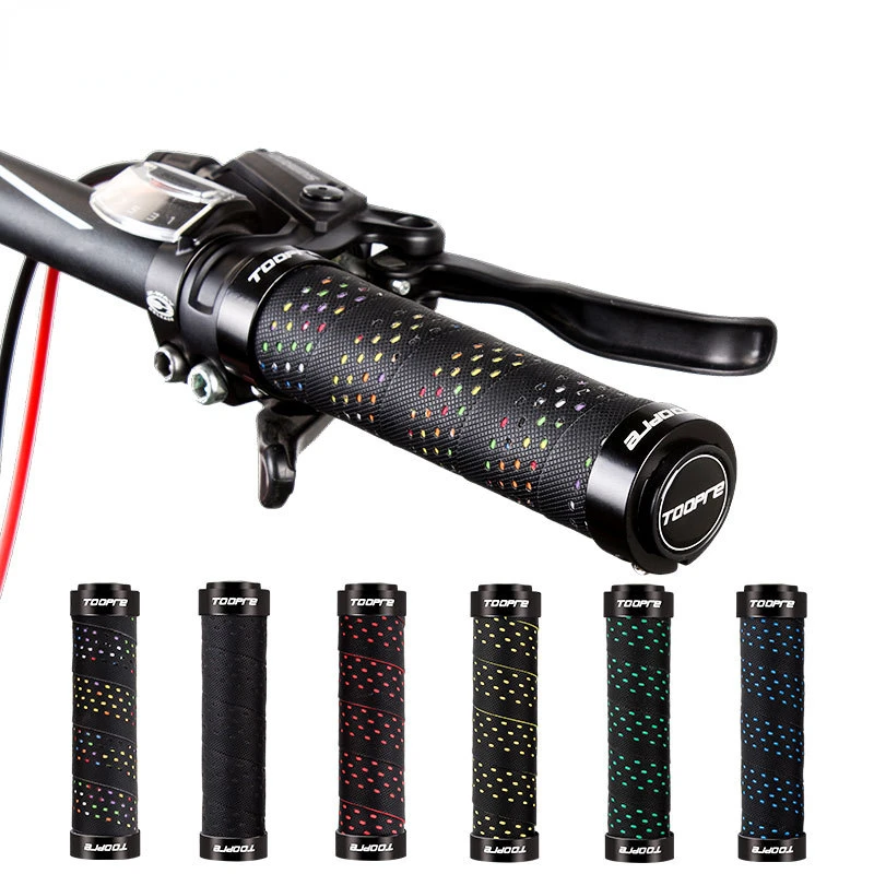 

1pair Bicycle Handlebar Grips Anti-slip Breathable PU Handle Grip Elastic EVA Handle Cover Mountain Bike Accessories
