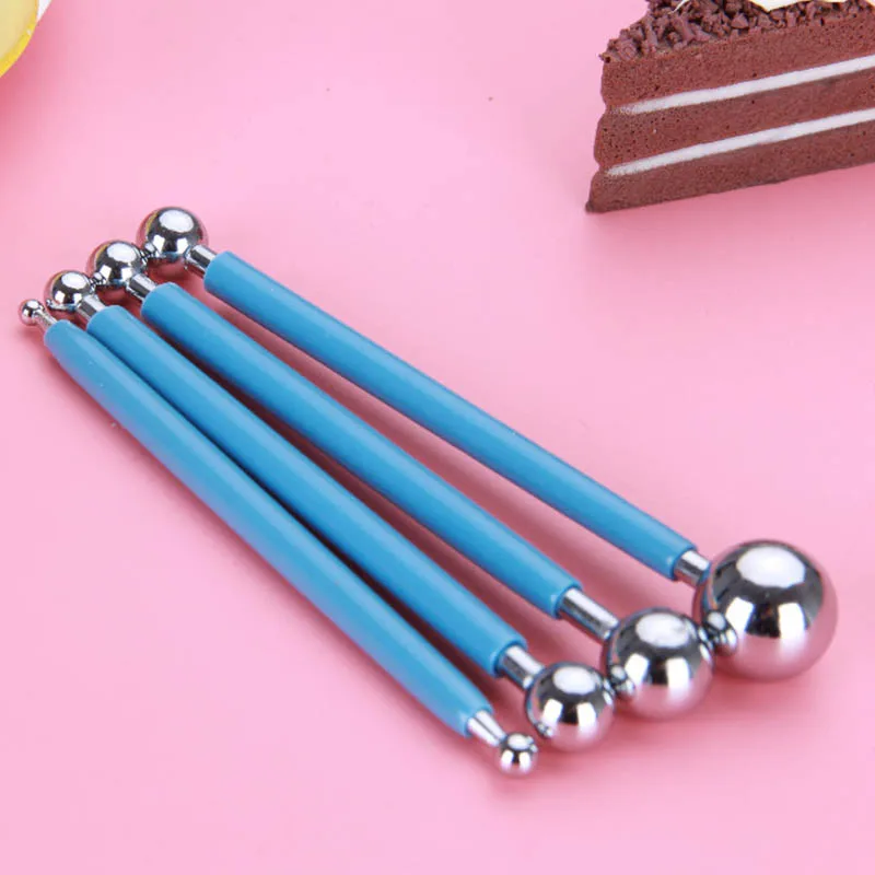 

4PCS/Set Spherical Ball Stick Baking Accessories Bake Mold Cake Decor Carving Cake Tools Stainless Steel Kitchen Supplies