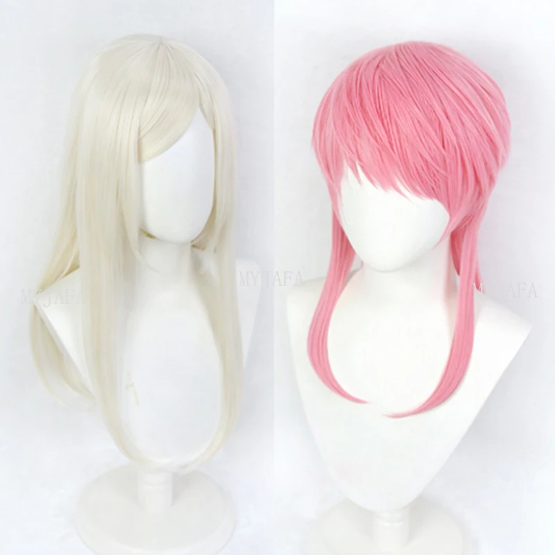 

Парик для косплея харучиё из «розового» Токийского мстителя, ролевые длинные молочные волосы для ролевых игр, светлые Жаростойкие синтетич...