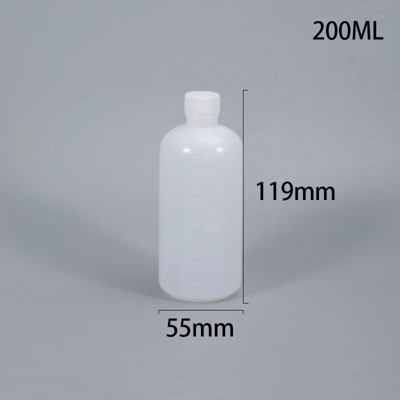 

5Pack 200ml Empty Beverage Bottle Reusable Translucent Plastic Container with Cap Leakproof PE Plastic Juice Bottles with Lids