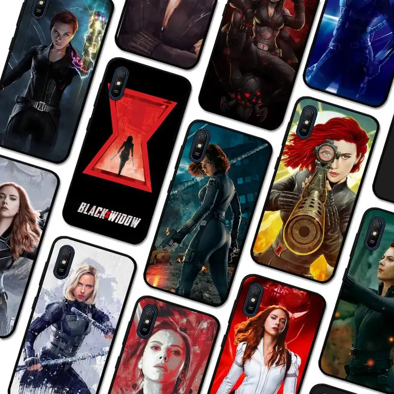 

Disney Black Widow Phone Case for Redmi 5 6 7 8 9 A 5plus K20 4X 6 cover