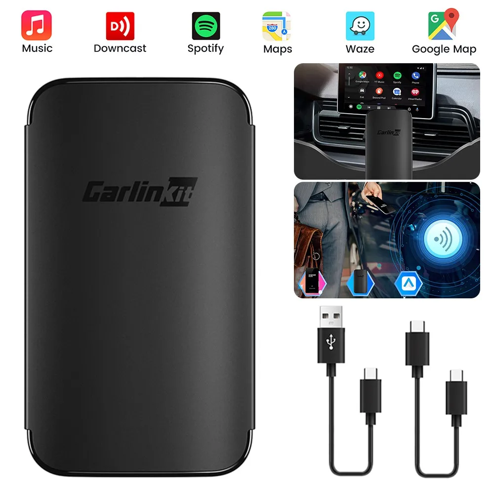 

Carlinkit Wired to Wireless Carplay Android Box Fast Data Transmission Wired Android Auto to Wireless Auto Box Car Accessories