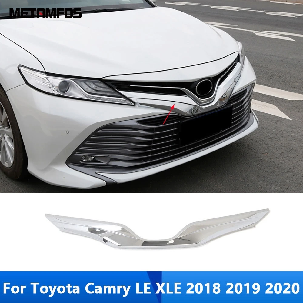 

Передняя Верхняя решетка гриля из углеродного волокна для Toyota Camry LE XLE 2018 2019 2020, молдинг, отделка, стикер, аксессуары, Стайлинг автомобиля