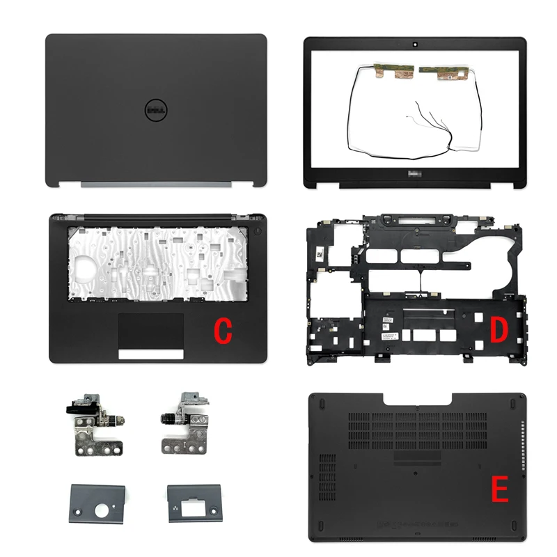 

Новинка для ноутбука Dell Latitude E5470, задняя крышка ЖК-дисплея/передняя рамка/петли/крышка на петли/Подставка для рук с кабелем Wi-Fi, Нижняя крышка...